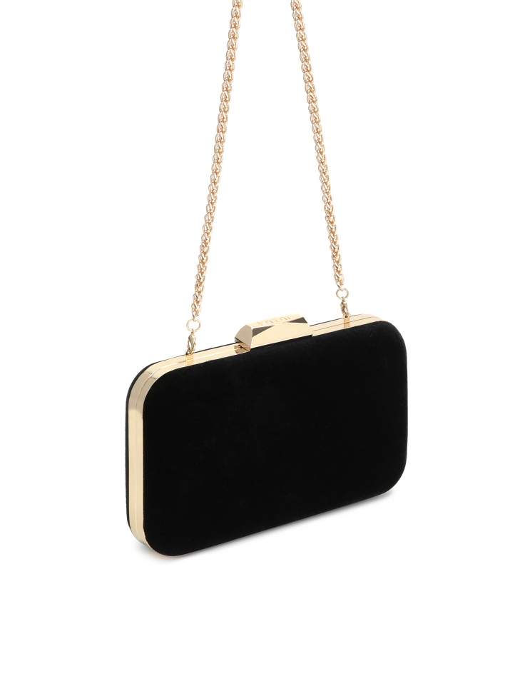 Evening clutch bag on a gold chain