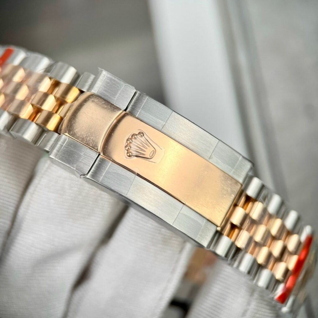 Rolex Datejust 126331 SS/RG Plated Silver Dial CZ Diamonds 41mm Jub Super Clone