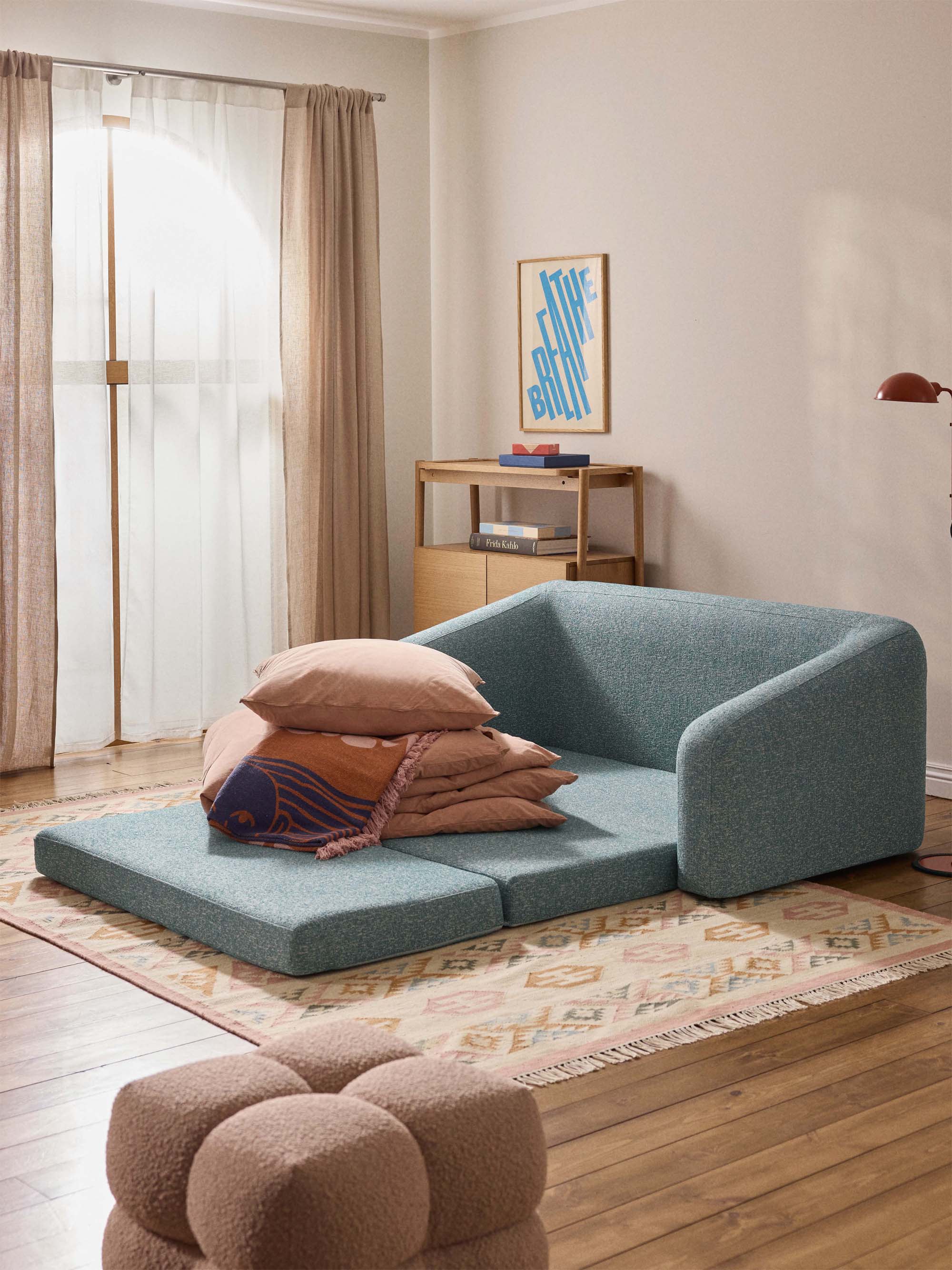 Bouclé-Schlafsofa Eliot (2-Sitzer)