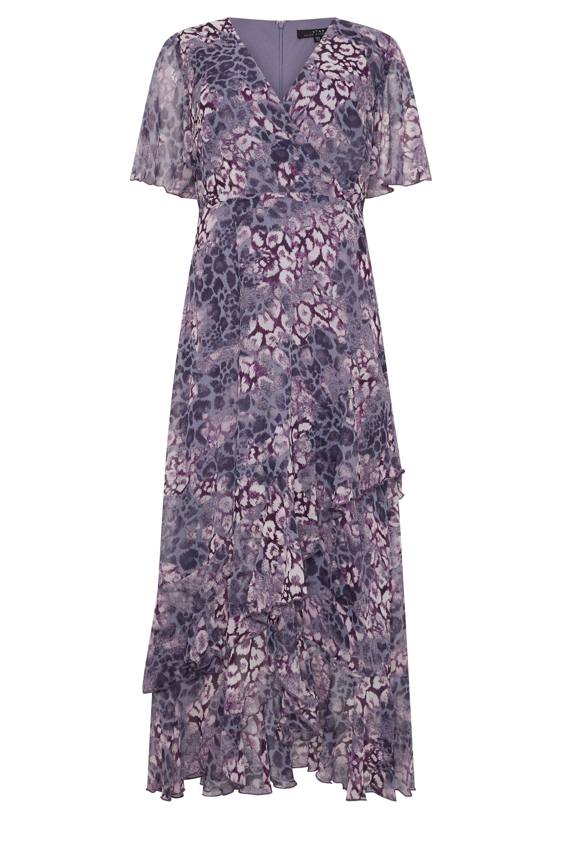 Star by Julien Macdonald Animal Tiered Wrap Maxi Dress