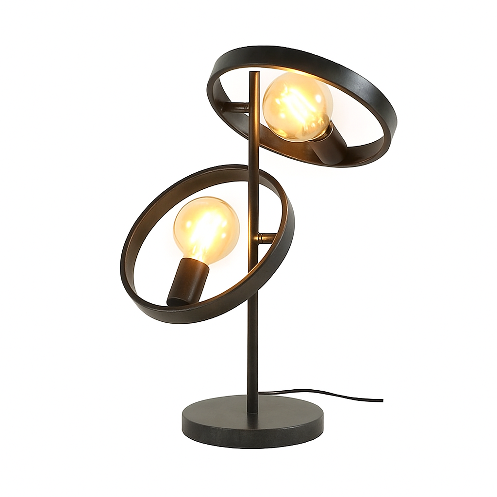 Ylumen tafellamp Hover - 2 lichts - 42 x 53  cm - zwart