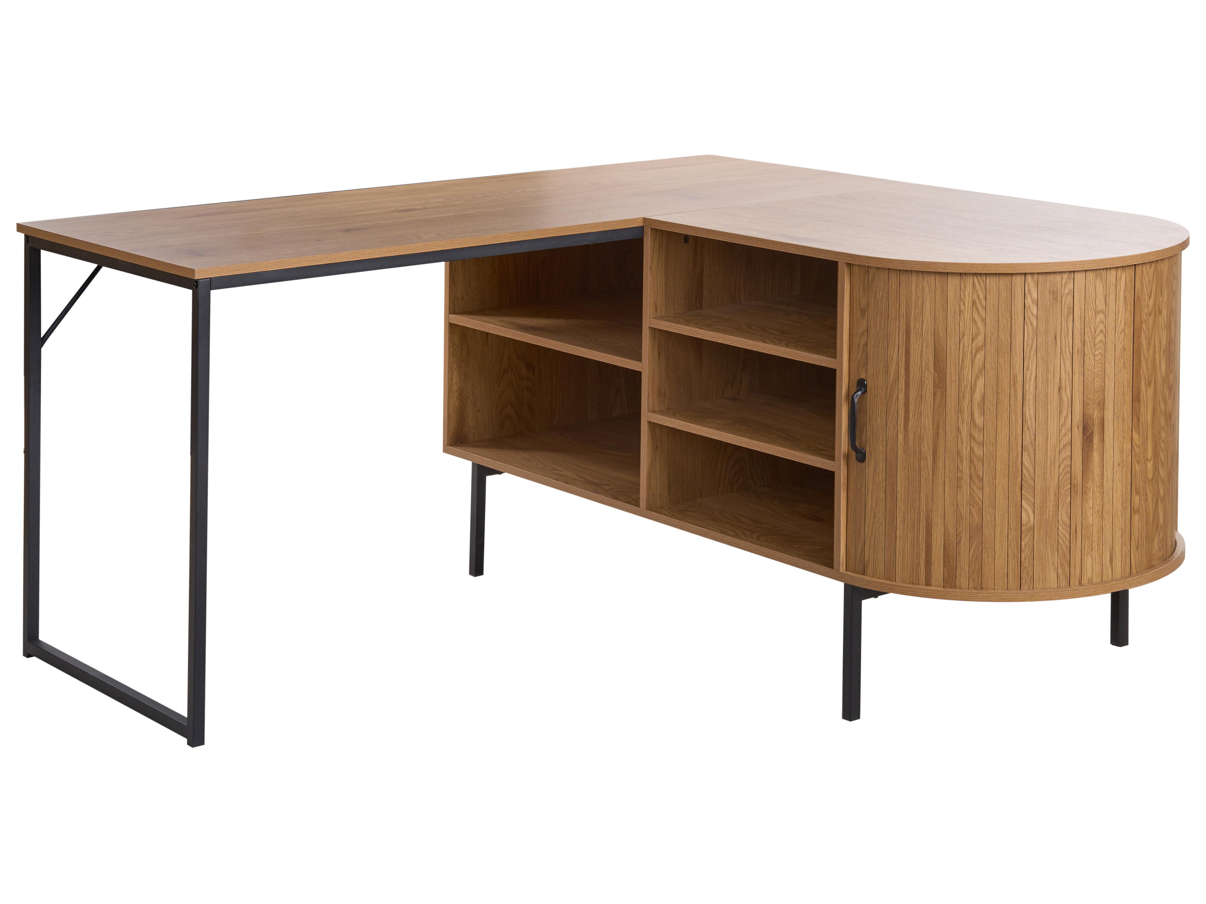 Corner Desk SOLARI Light Brown 140 cm 140 cm