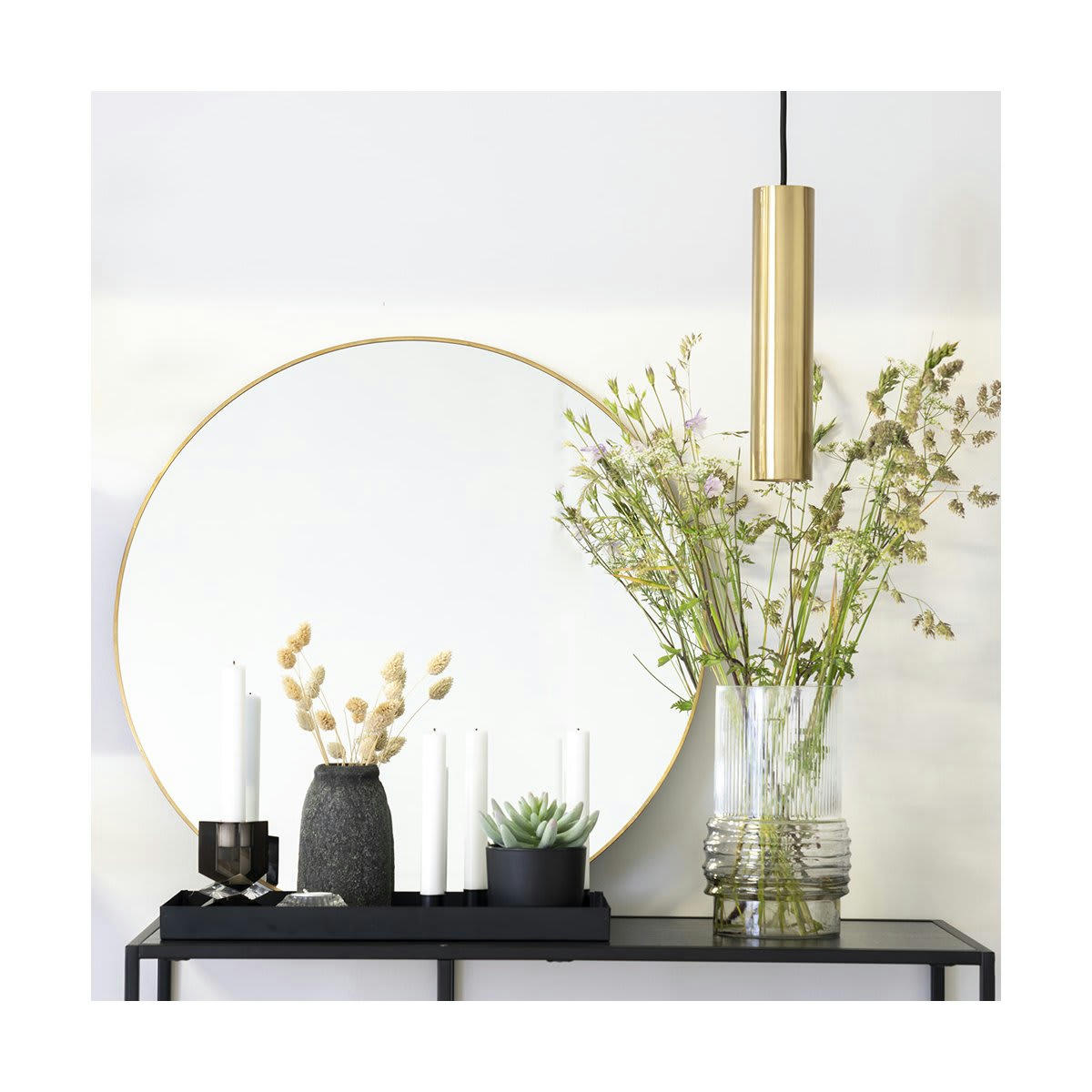 VISTA - Suspension minimaliste en métal or