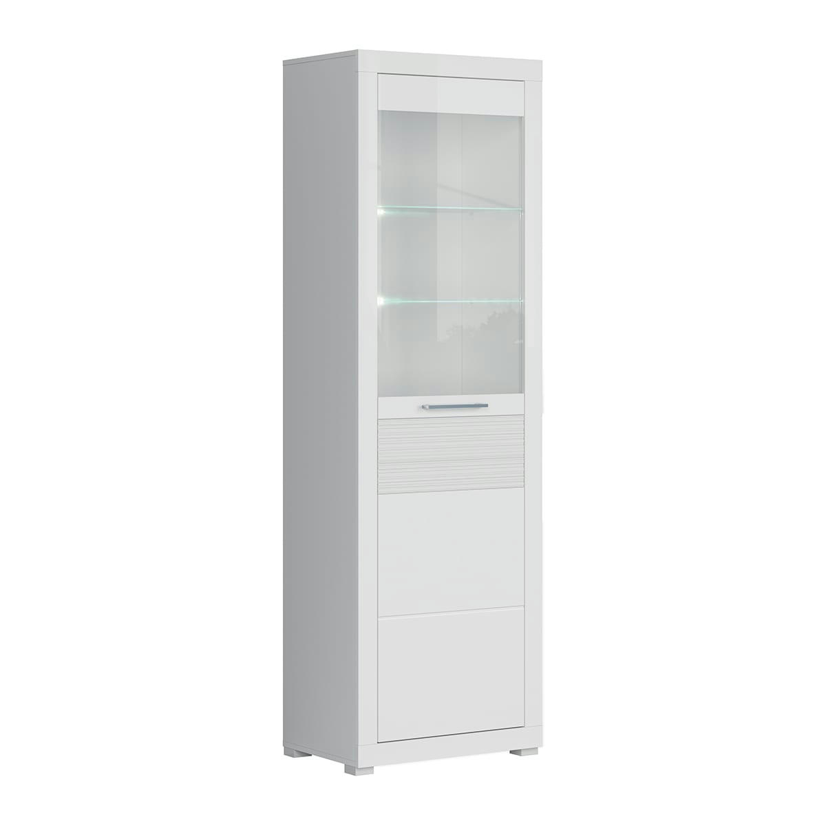 - Vitrine 1 porte blanc laqué