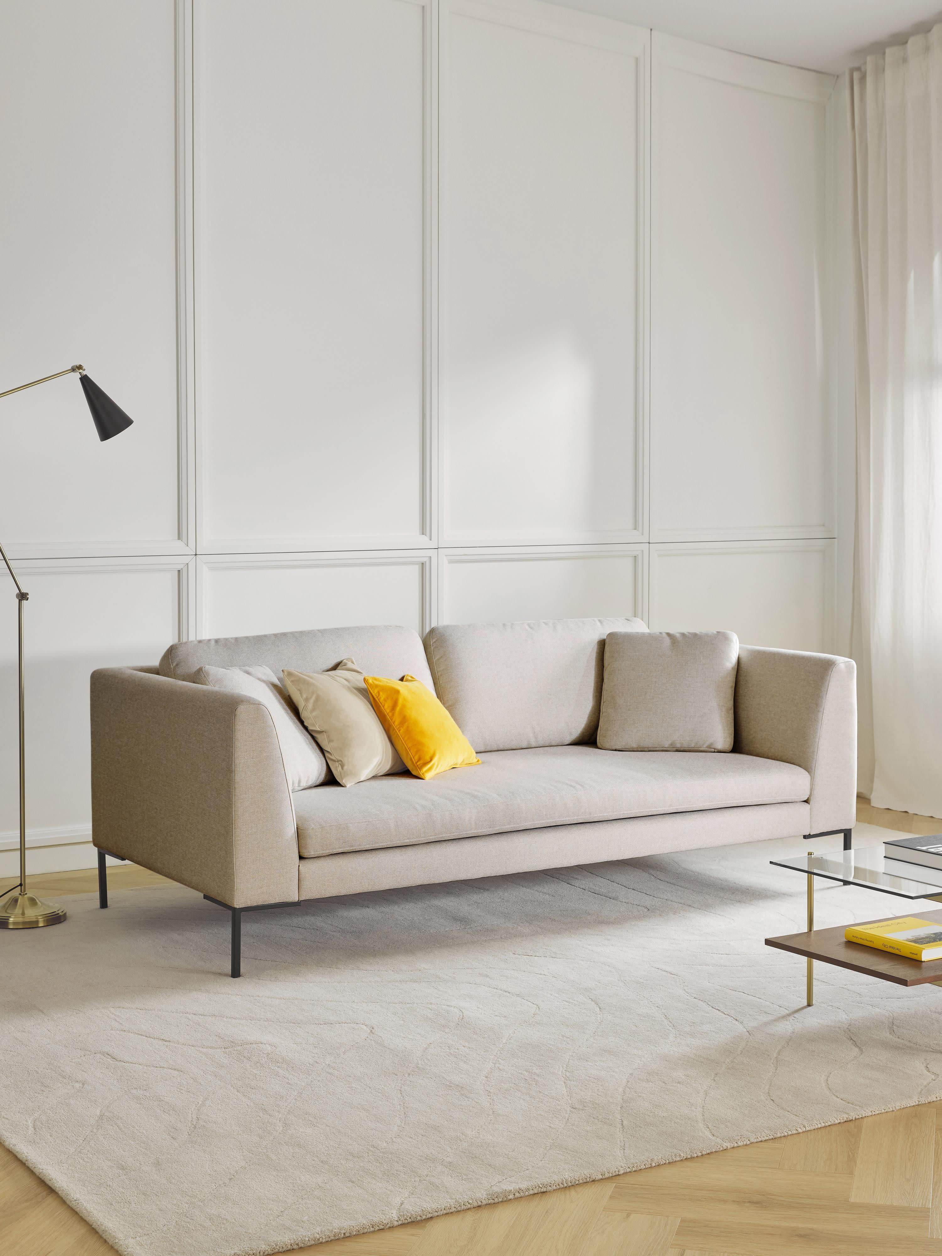 Sofa Emma (3-Sitzer) mit Metall-Füßen