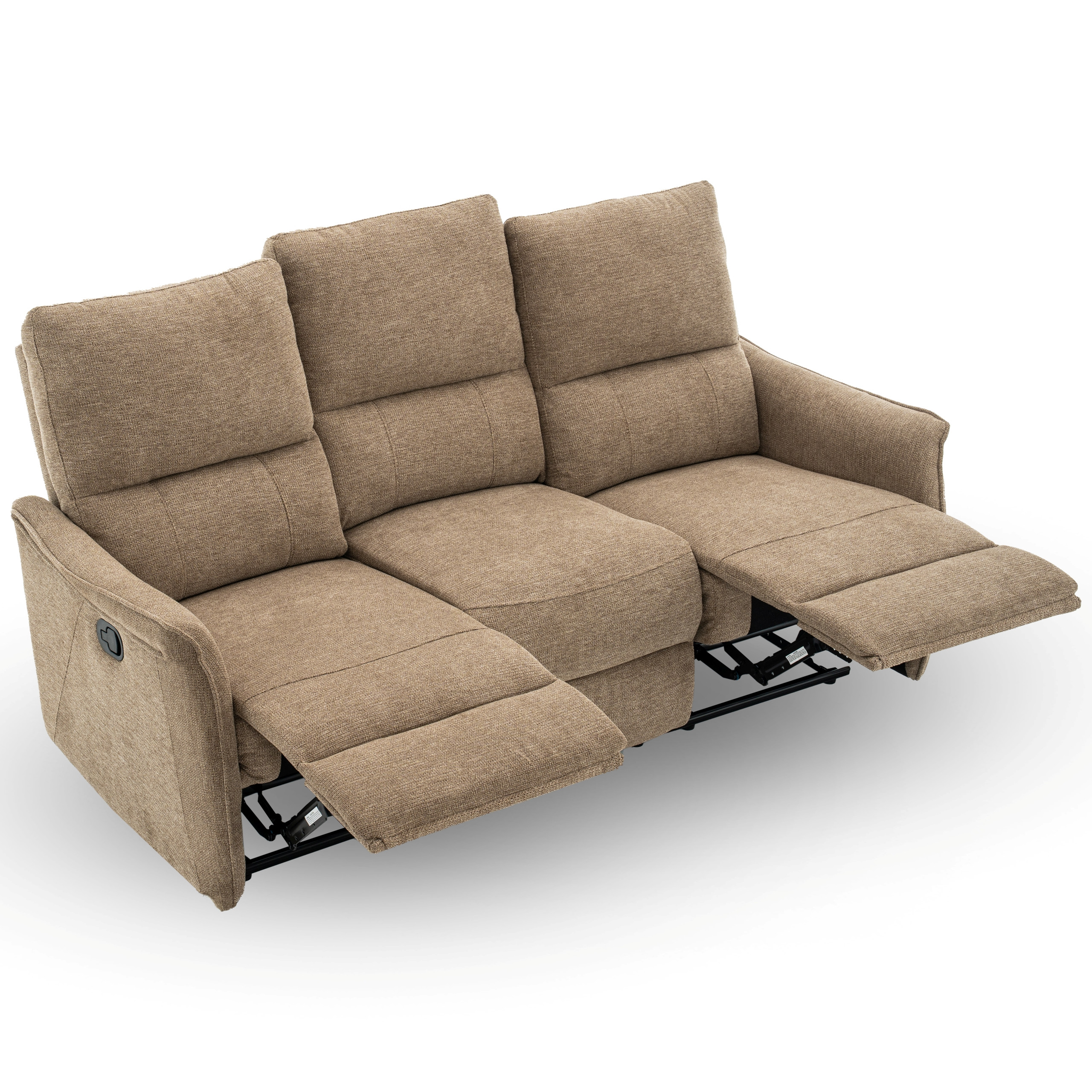 Sofa fotel rozkładany trzyosobowy podnóżek leżanka FW106-3 Timo Trio brąz