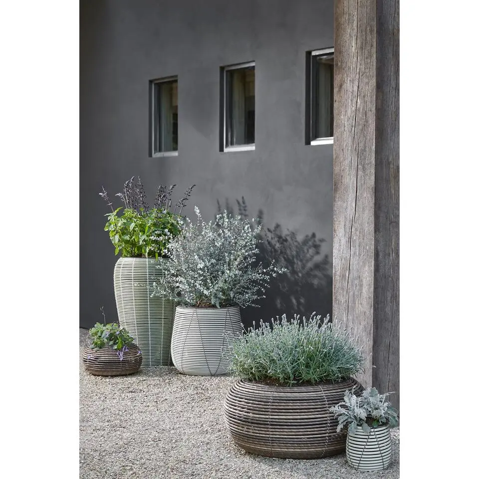 Mica Decorations Cancun Bloempot �?Set van 3 �?Wit