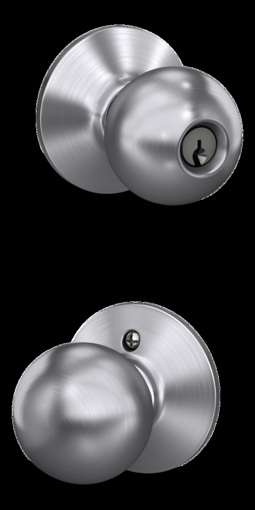 Cameron Orbit Storage Room SC F80 Knob, Satin Chrome