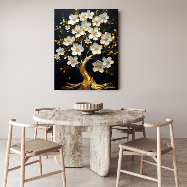 Feeby Obraz na płótnie, Drzewo Miłości Kwiaty Abstrakcja 40x60