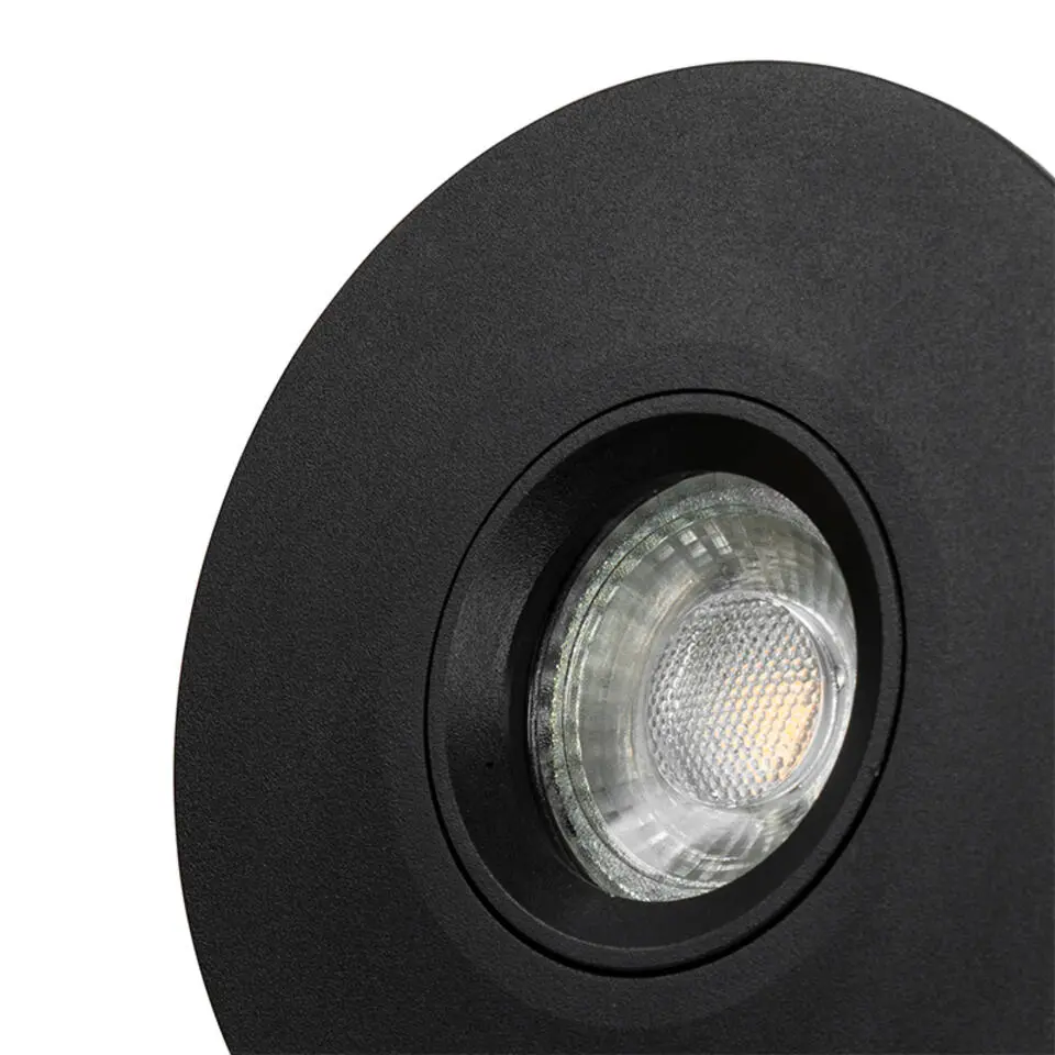 Qazqa inbouwspot buco zwart gu10