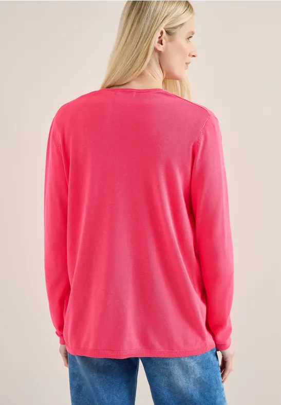 Basic Cardigan in offener Passform