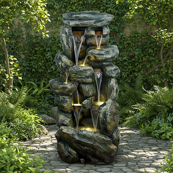 Fontaine de jardin Art-Pond 70x145,5 cm avec LED et pompe 1500L/h