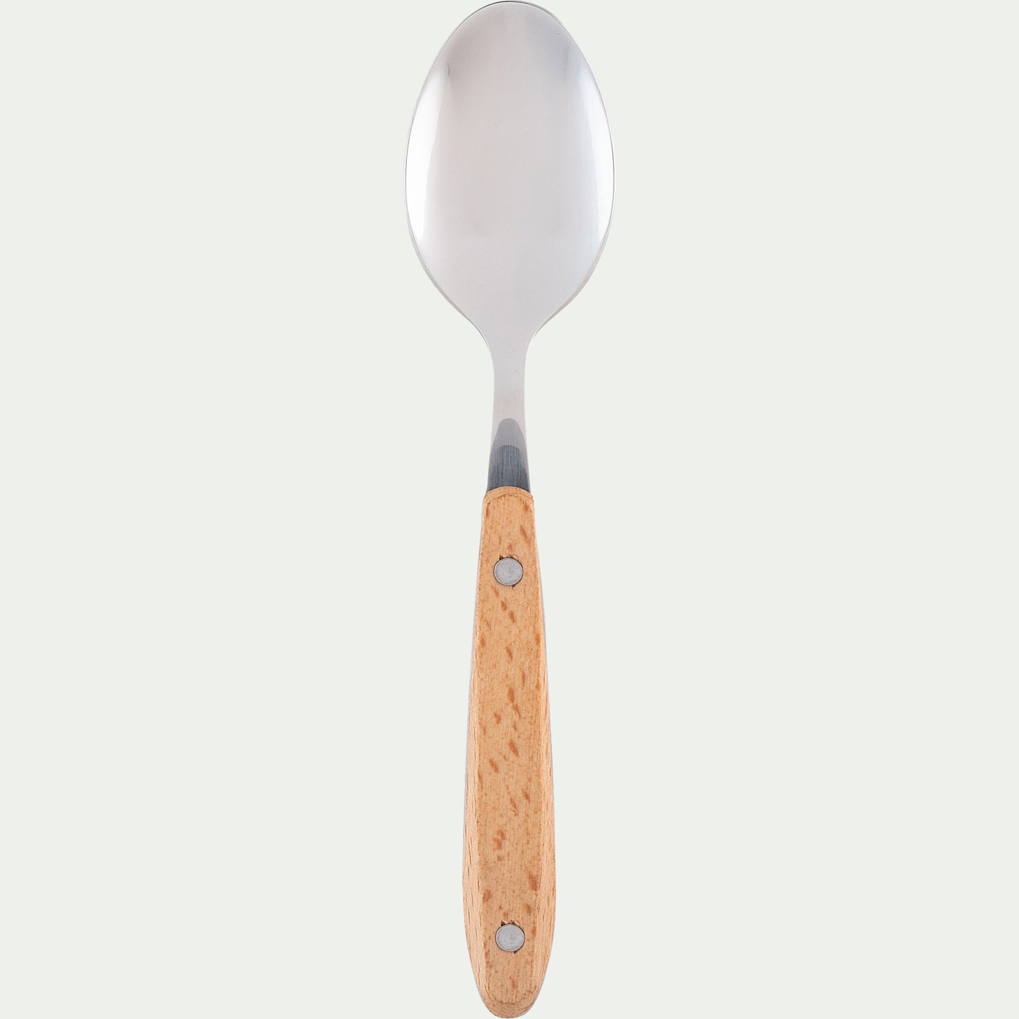 ROODY - Cuillère à café en inox et manche en bois de hêtre - naturel