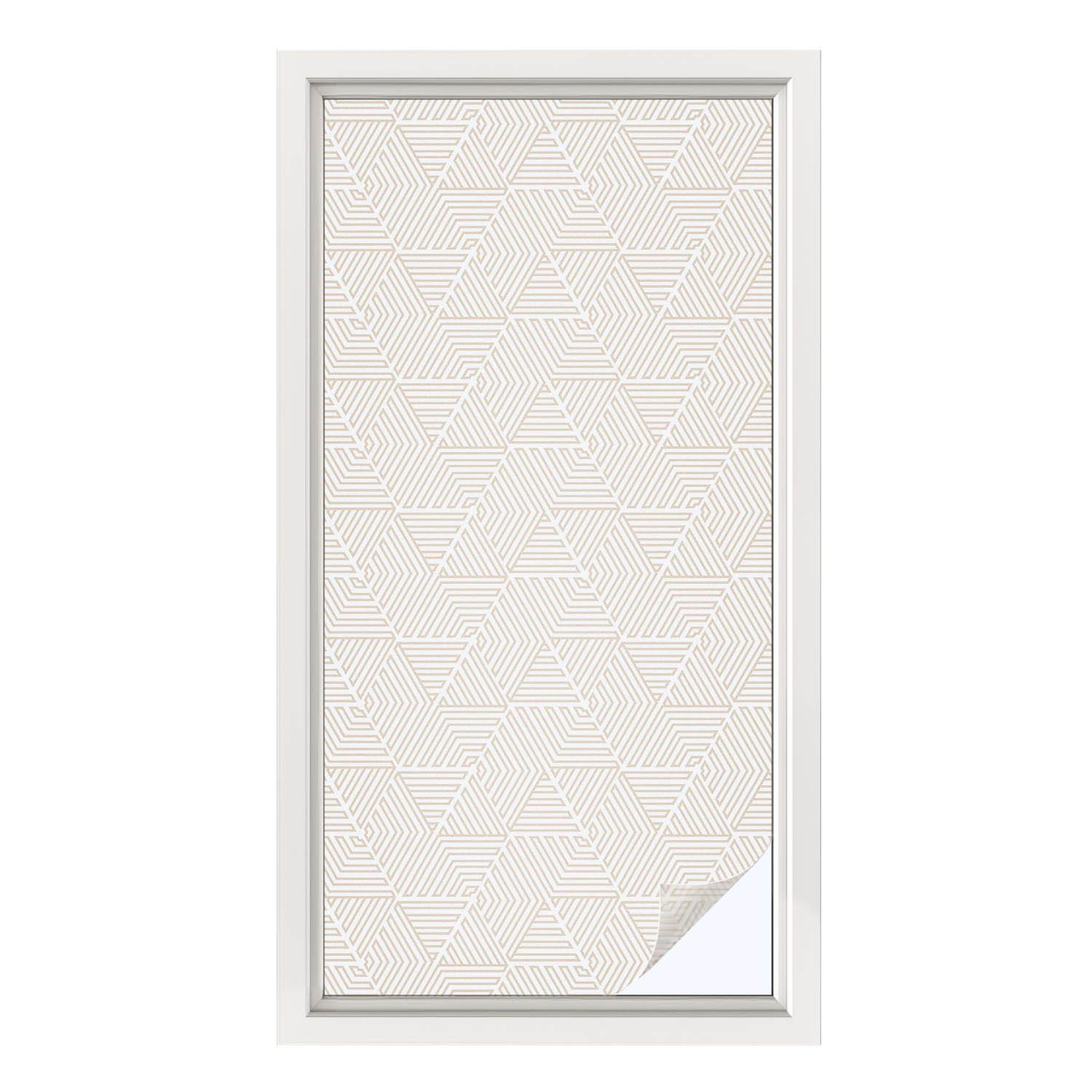 Folia dekoracyjna Liniowe trójkąty ochrona prywatności 50x100 Wallfluent