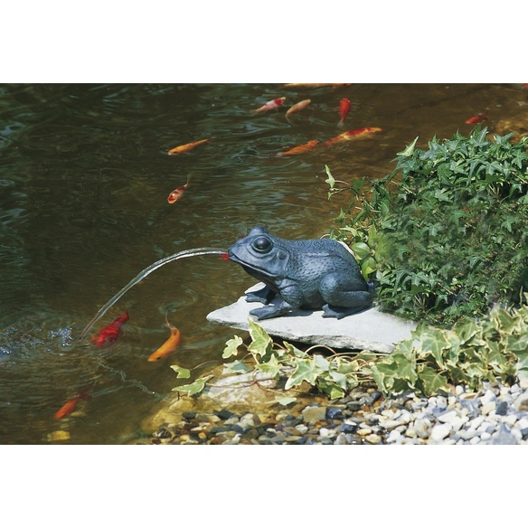 Teichfigur, Polyresin, Polyresin, bronzefarben
