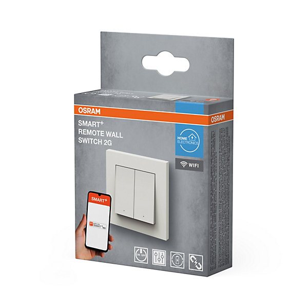 OSRAM Interrupteur muralSMART  WiFi 2 boutons magnétique USB-C