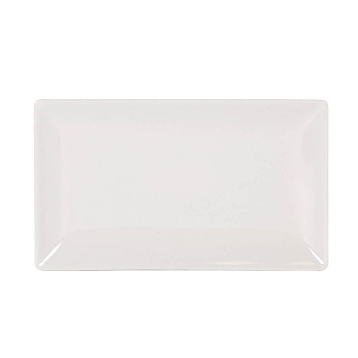 Travessa ELITE branca em cerâmica 15x25cm