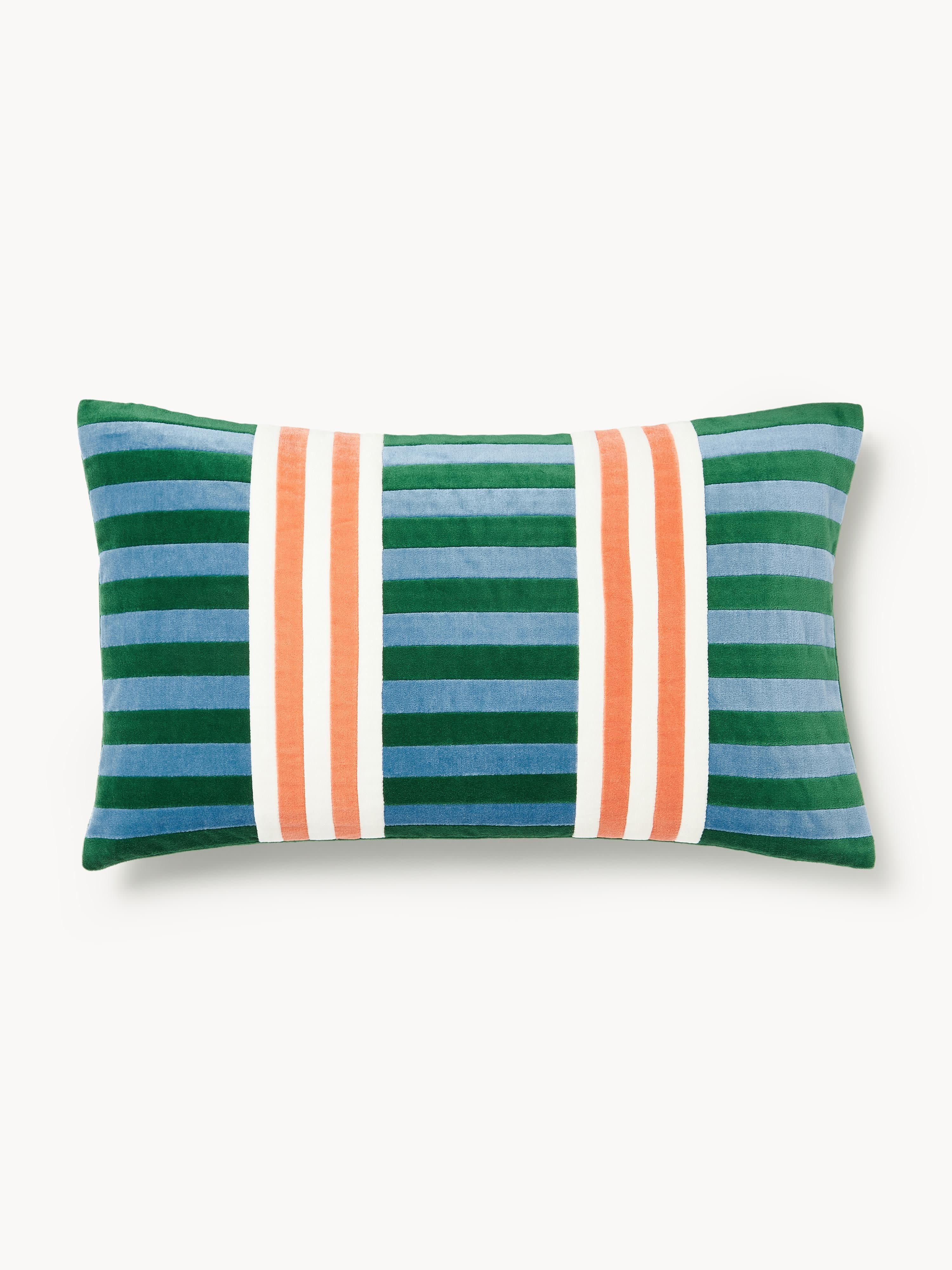 Patchwork-Kissenhülle Tete aus Samt