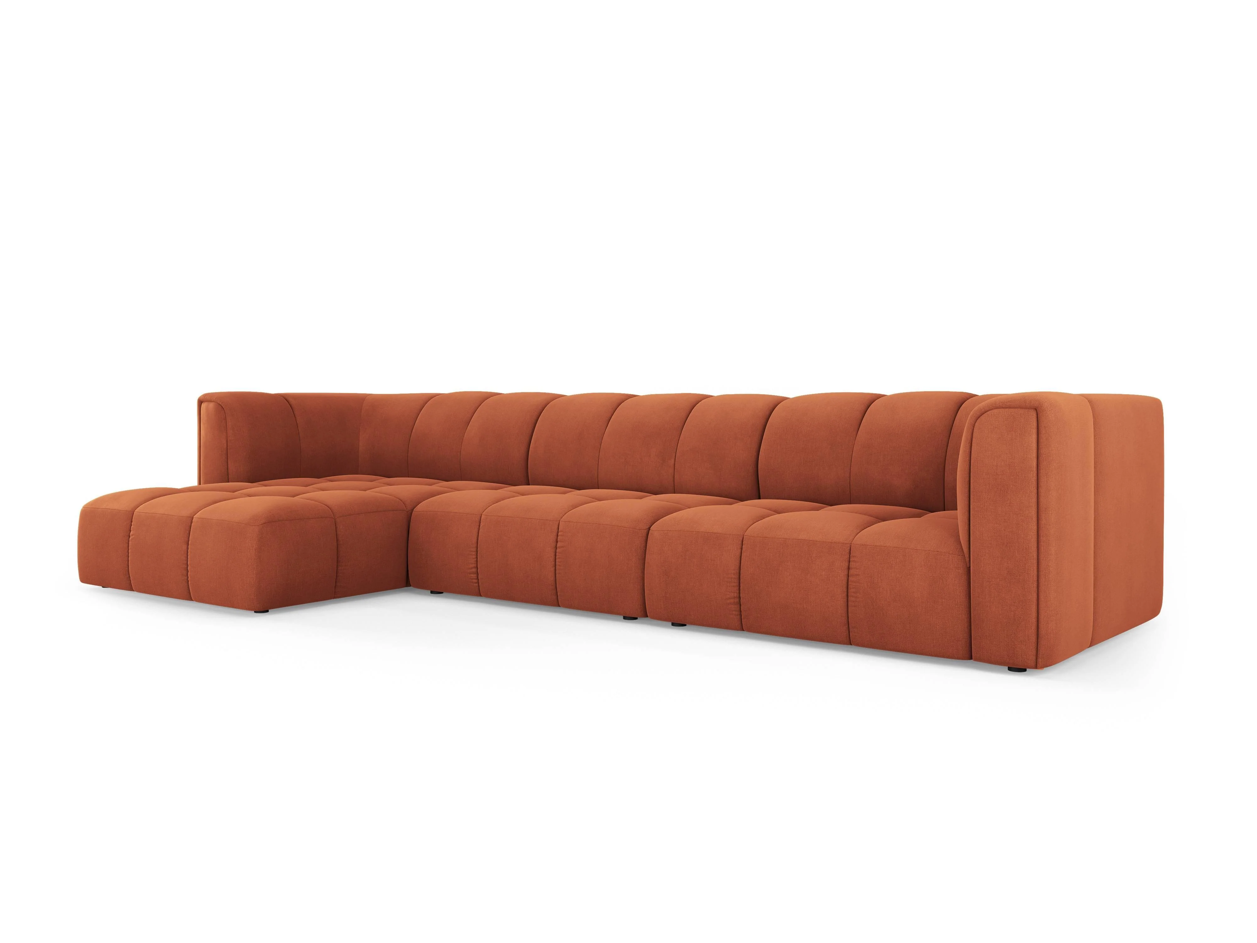Hoekbank Francesca chenille links 5-zits