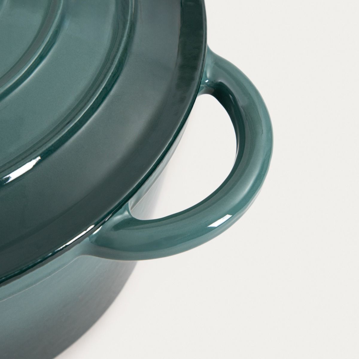 Garnek żeliwny ANDREAS zielony tradycyjny ombre, 24cm 4 l