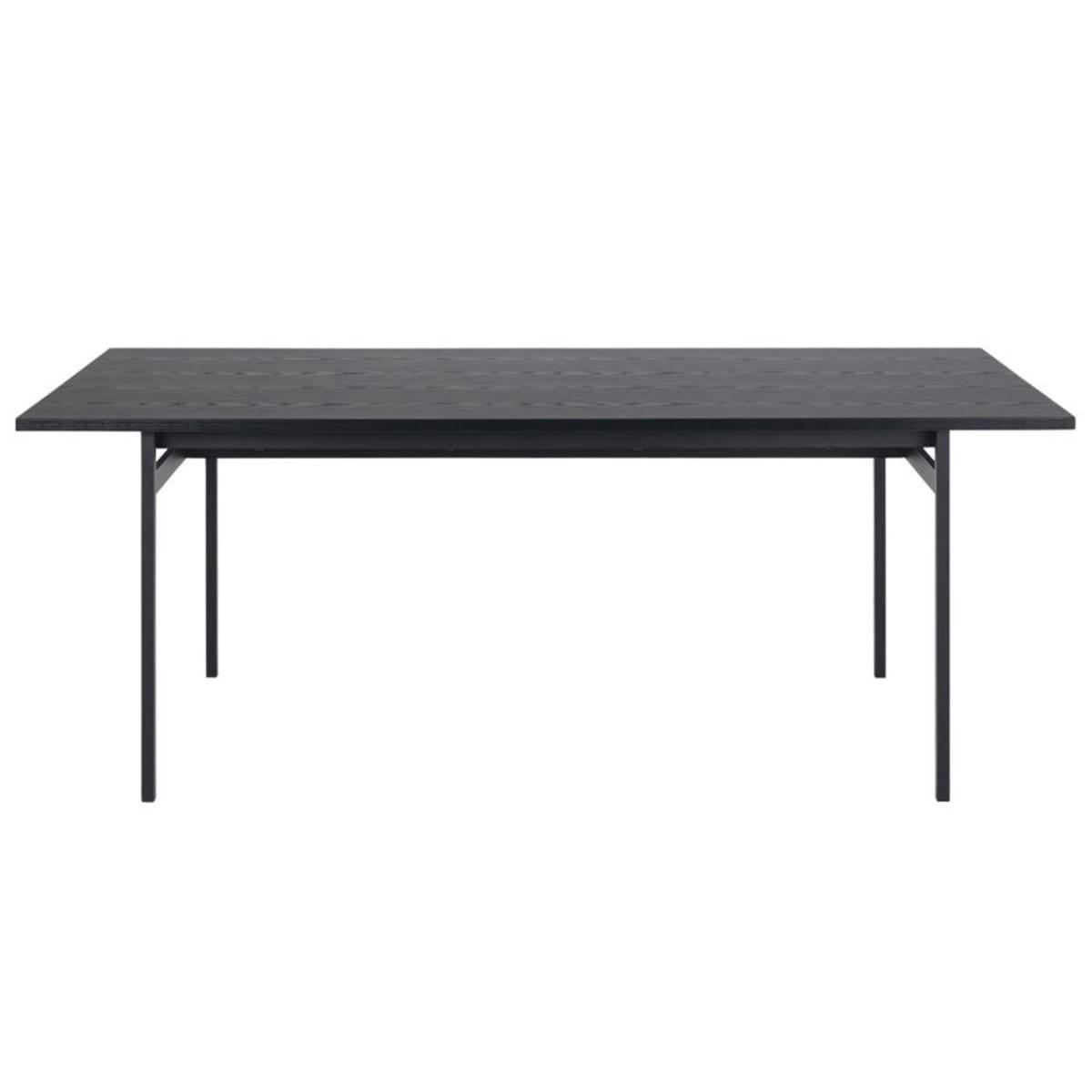 BLACK - Table à manger en bois noir 200x90cm