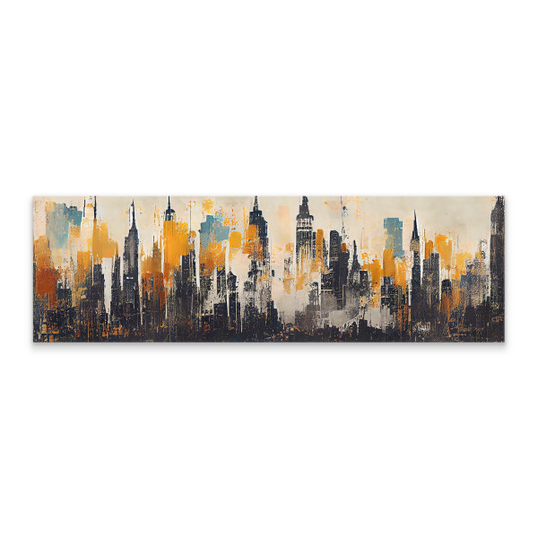 Obraz Panoramiczny Miejska Panorama Jak Malowana 145x45cm