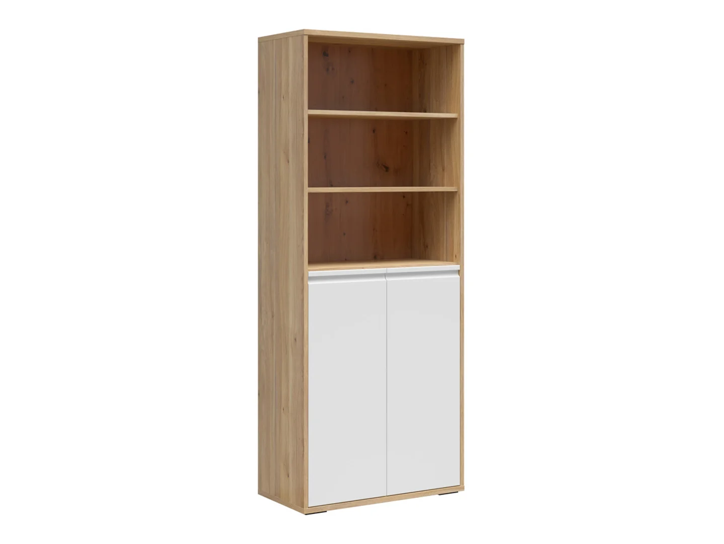 RegałReserve 80 cm z 2 drzwiami dąb mauvella/biały