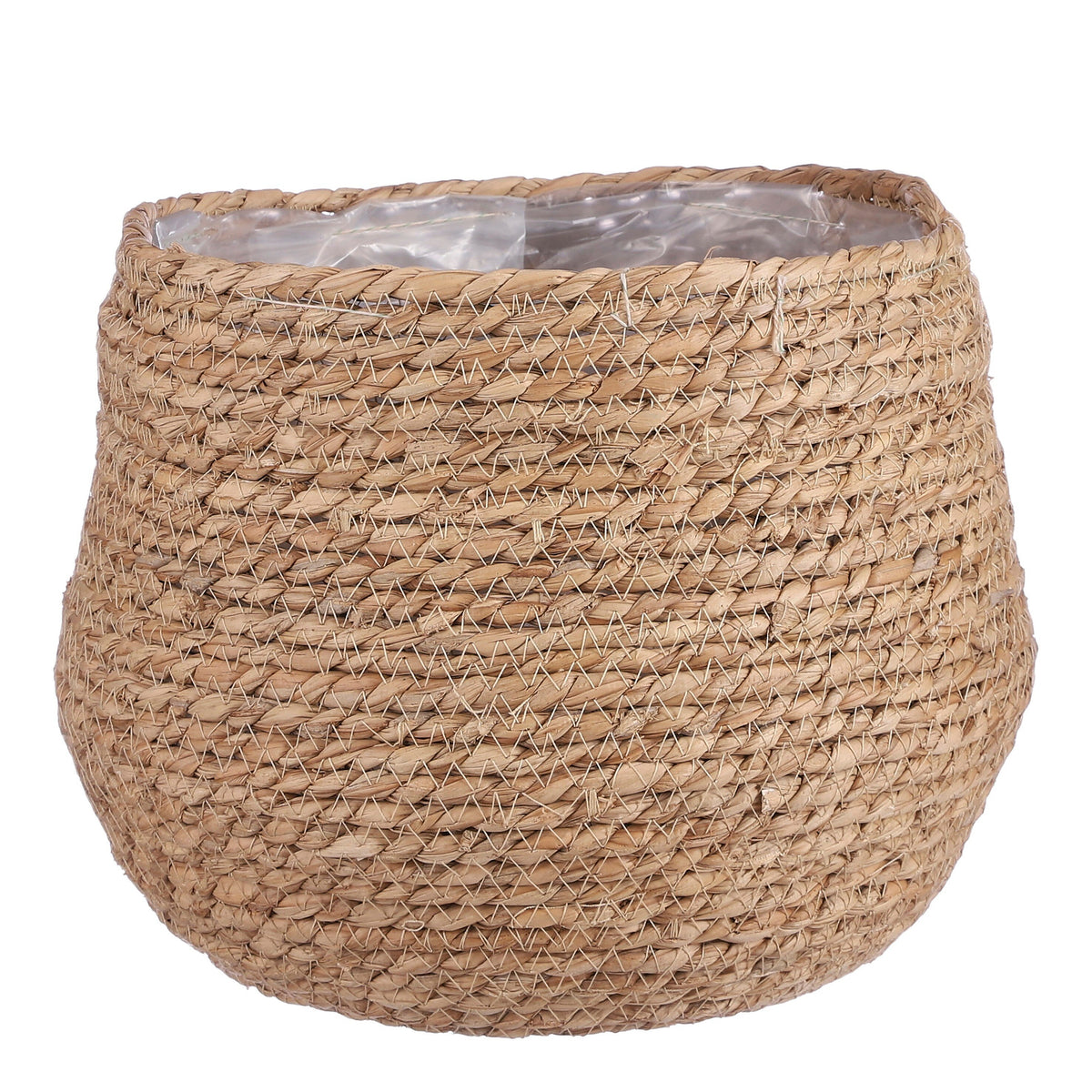 Mica Decorations Jorck Plantenmand - H24 x Ø26 cm - Zeegras - Lichtbruin