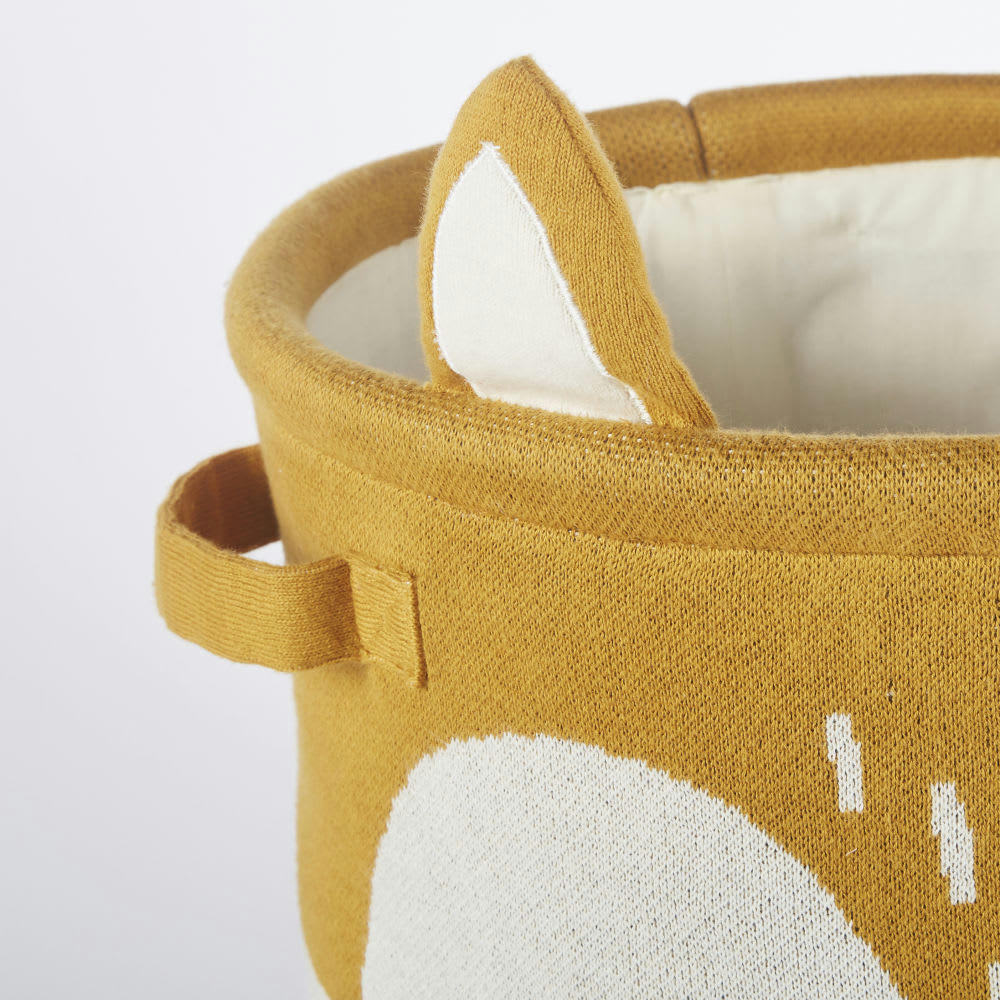 EDGAR - Sac de rangement enfant renard orange, blanc et noir