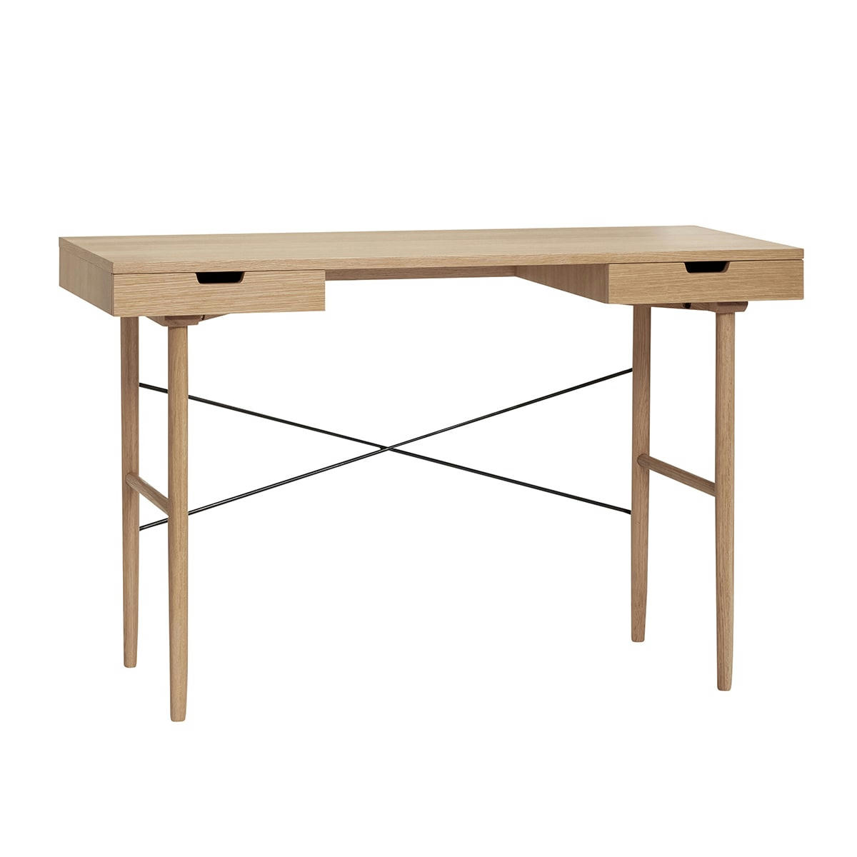 STUDIO - Bureau en placage de chêne et bois de chêne naturel