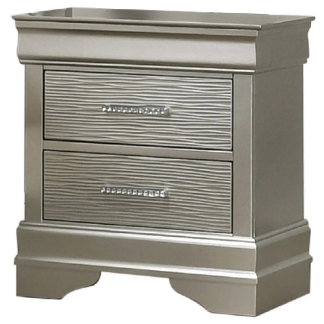 Modern Style 2-Drawer Nightstand made with Wood