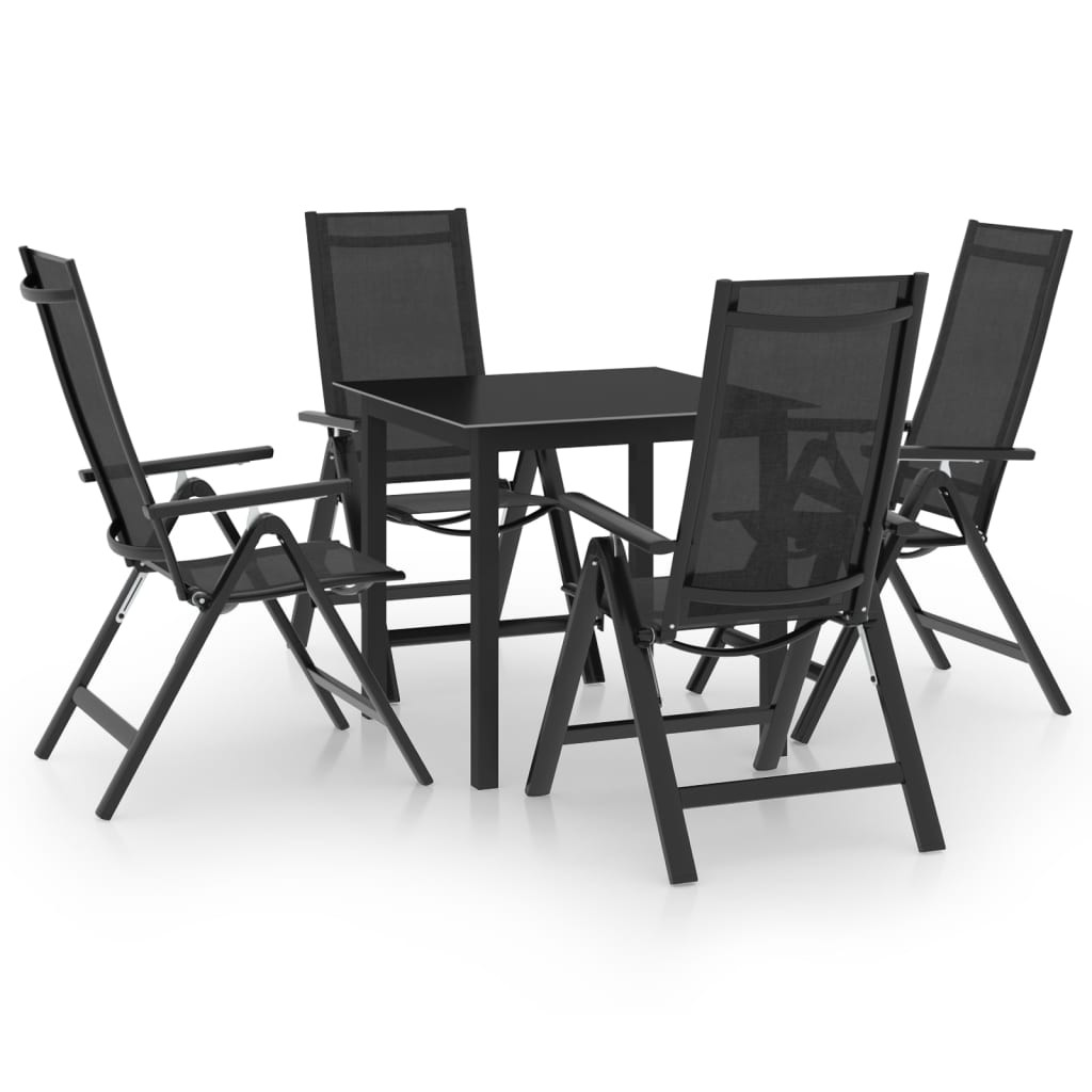 Zestaw mebli jadalnianych Antracyt Aluminium vidaXL