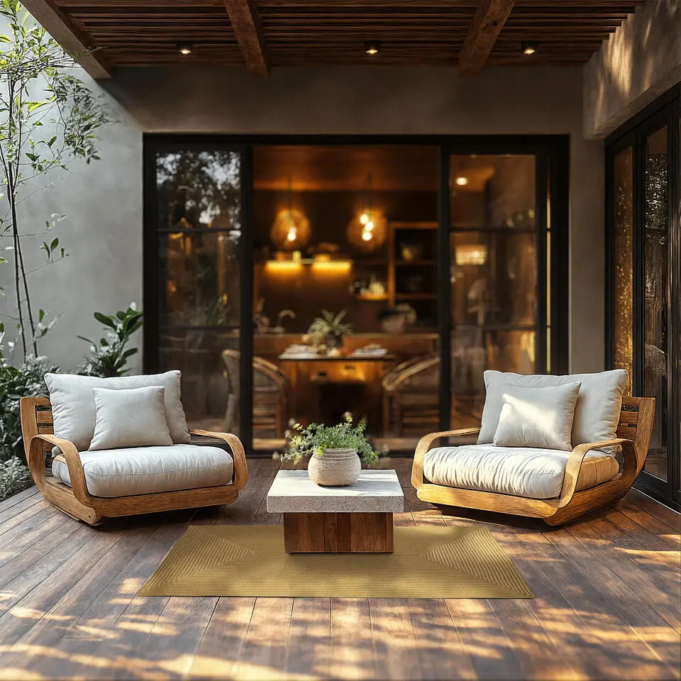 tectake? Gevlochten vloerkleed Raya in jute-look 80 x 150 cm - Bruin