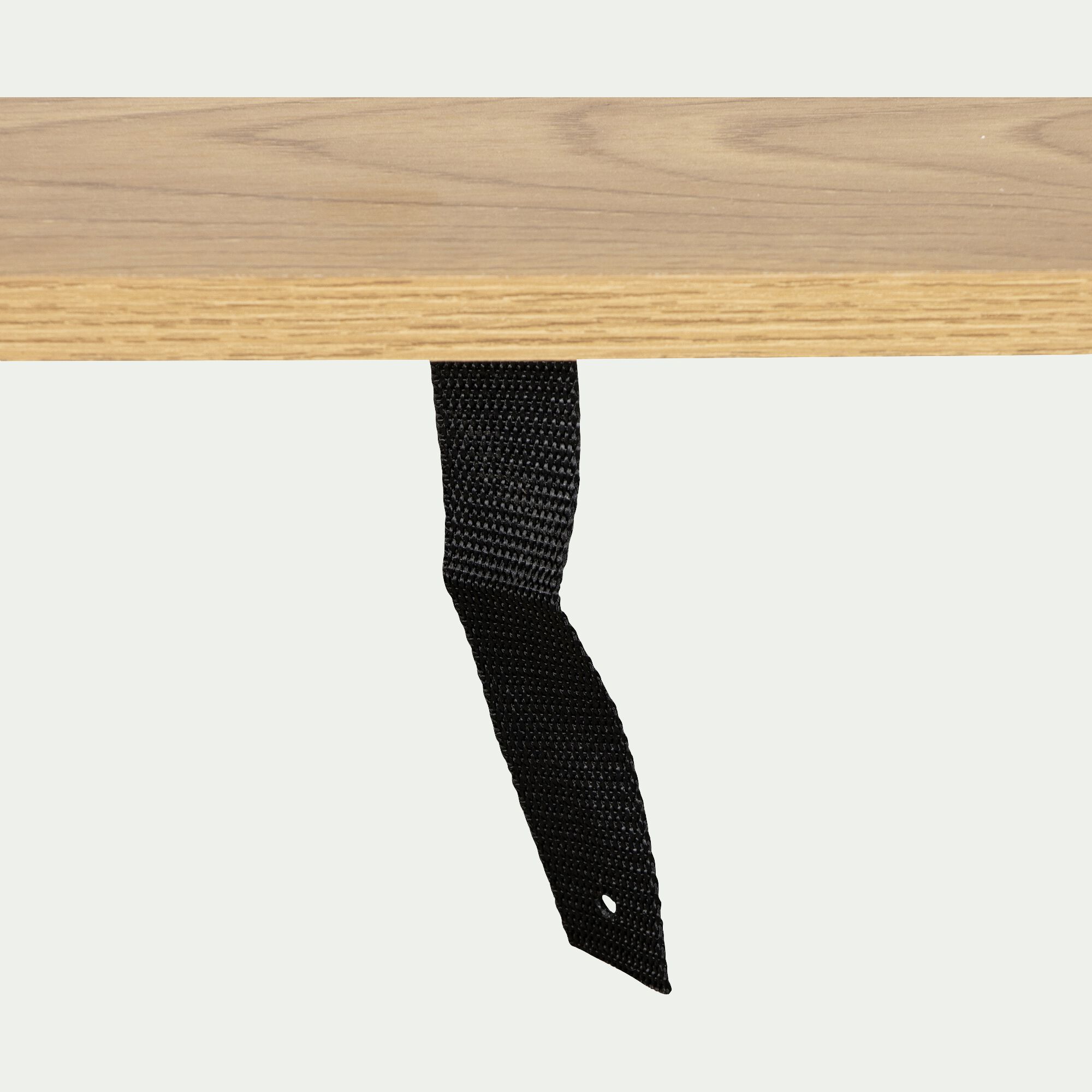 IZZY - Bibliothèque en bois et fer noir l120cm - bois clair