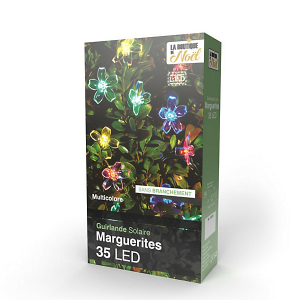 Guirlande lumineuse solaire Fleurs 35 LED
