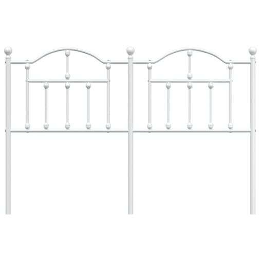 NNEVL Metal Headboard White 152 cm
