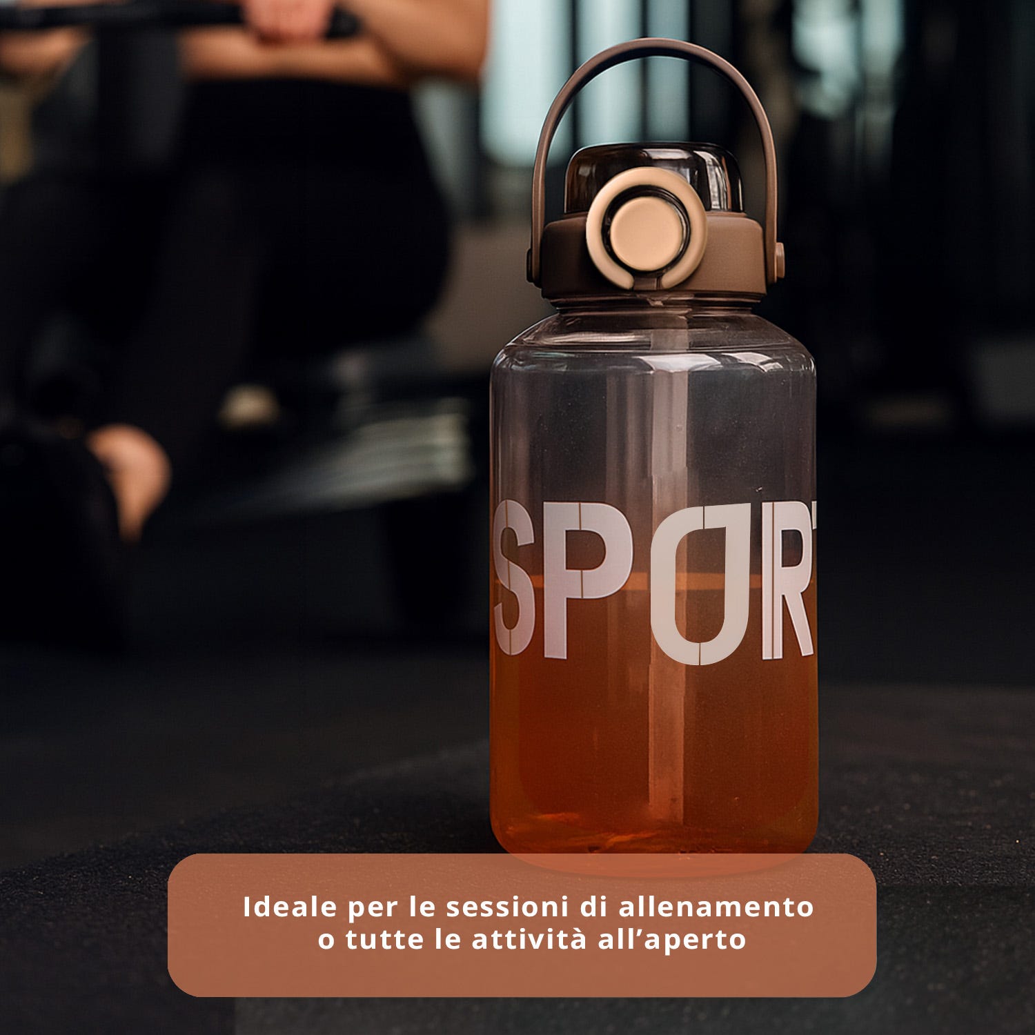 Borraccia ermetica sport 1,5 L arancione Maxima