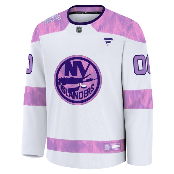 New York Islanders  2024 Hockey Fights Cancer Custom Practice Jersey - White