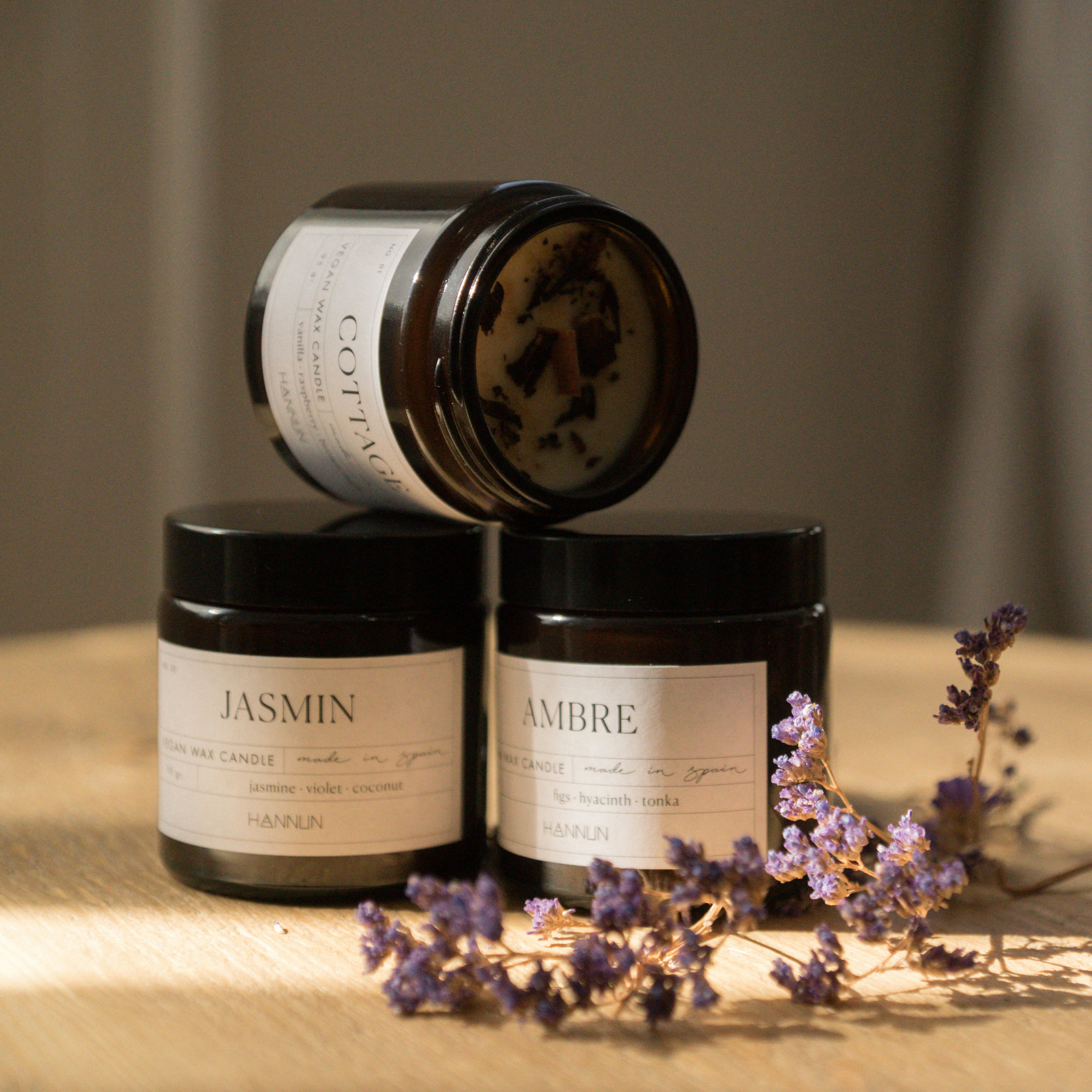 ELIETTE - 3 bougies parfumées/décoratives avec parfum