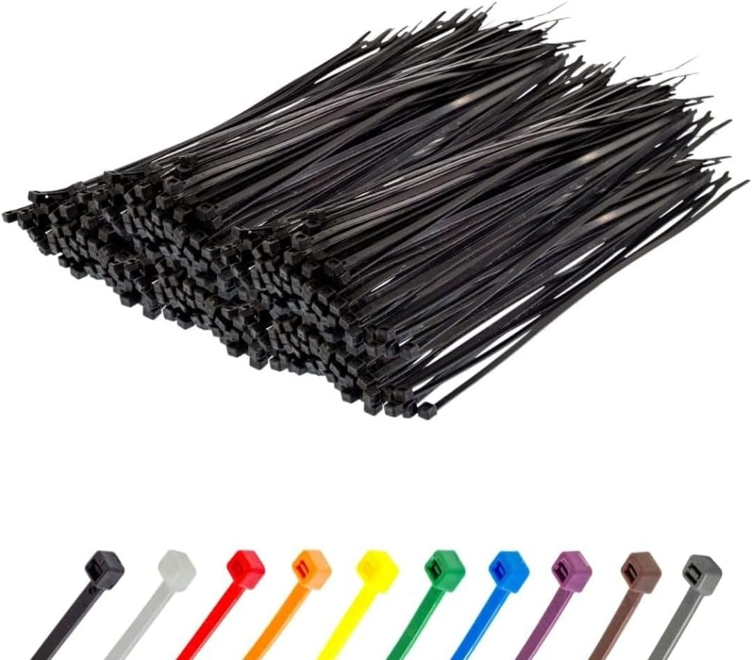 GTSE 14 Inch Black Zip Ties  5 000 Bulk Pack  50lb Strength  UV Resistant Long Nylon Cable Ties  Self-Locking 14 Tie Wraps