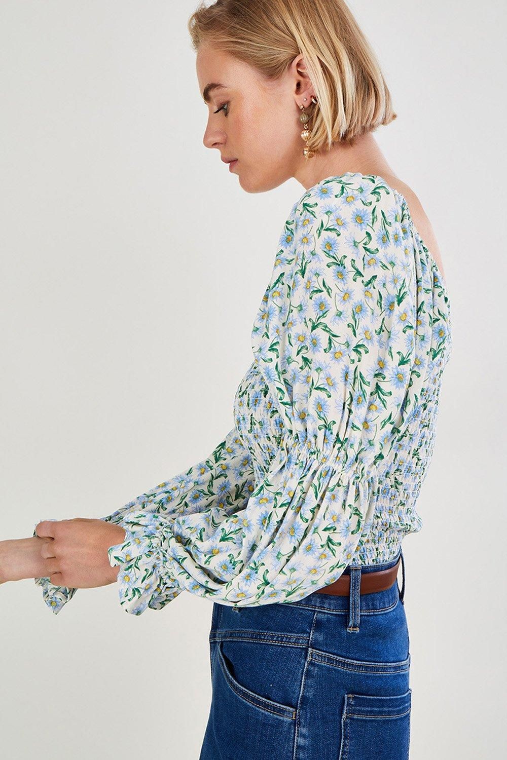 Monsoon Ditsy Shirred Top