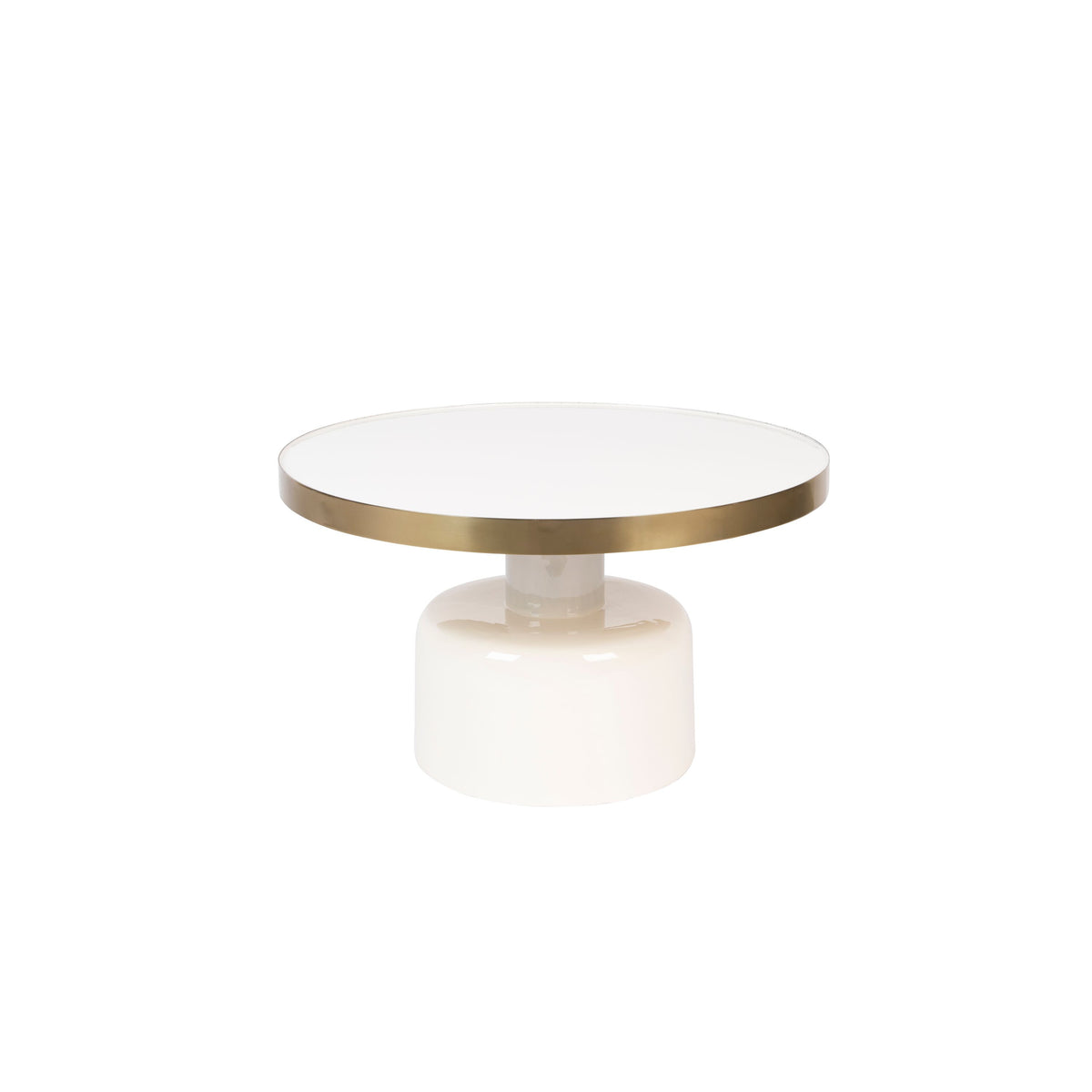 Zuiver Glam Salontafel Rond 60 cm Wit/ Goud