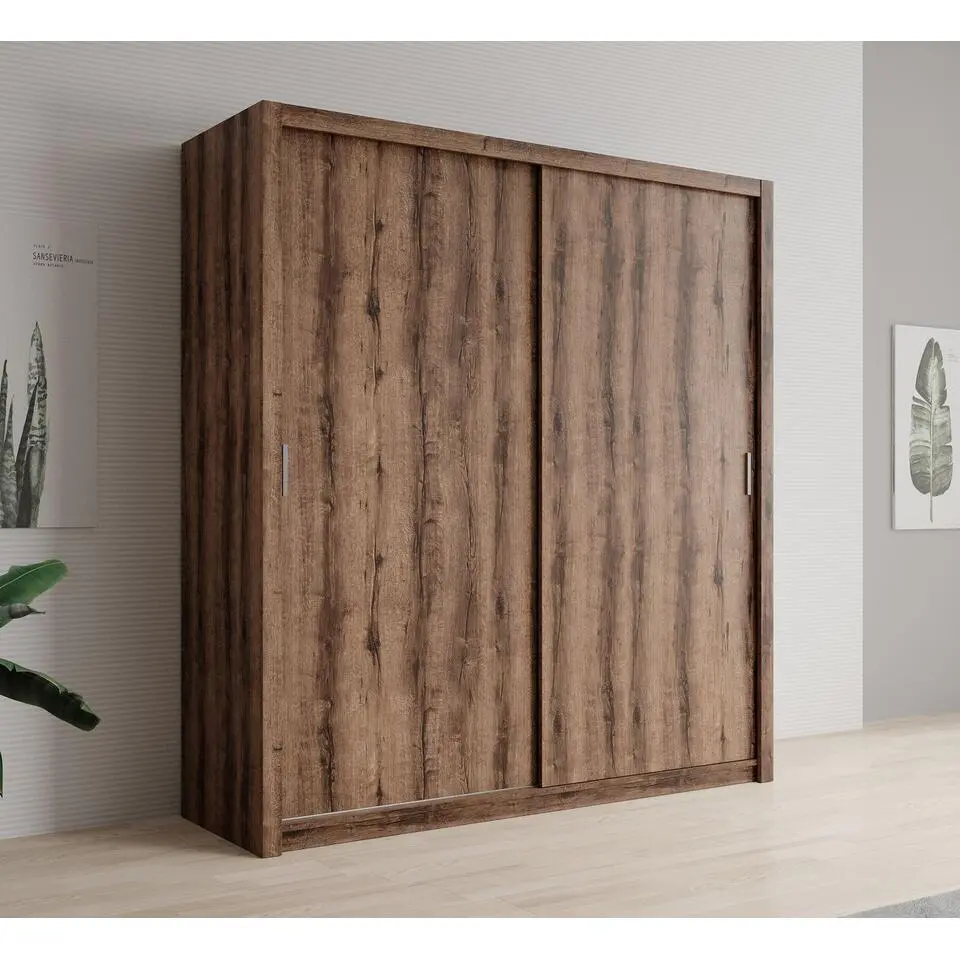 Meubella - Kledingkast Blake - Donker eiken - 200 cm