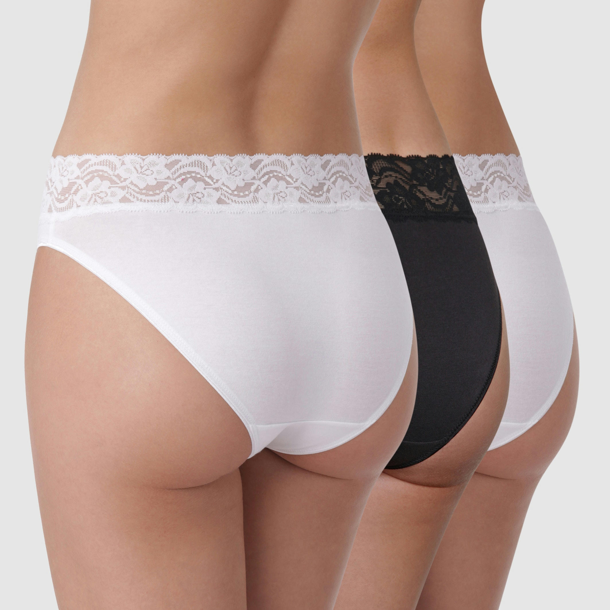 Slip midi Coton Stretch Feminine (lot 2+1 gratuit)