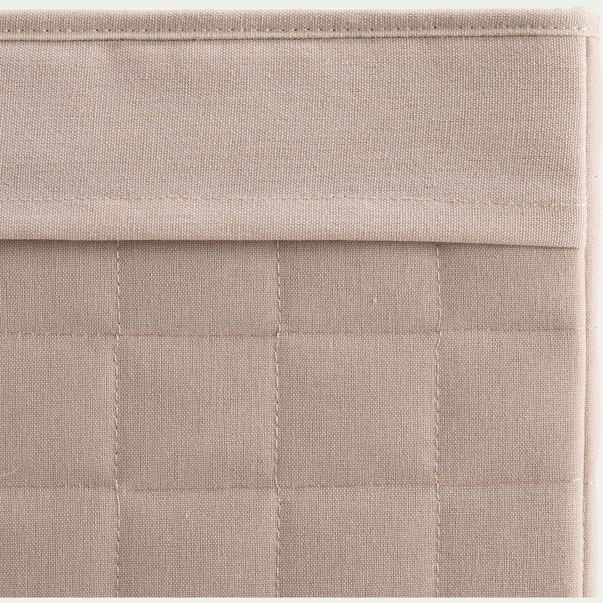 PEYROLLES - Panier de rangement cubique en tissu L30cm - beige