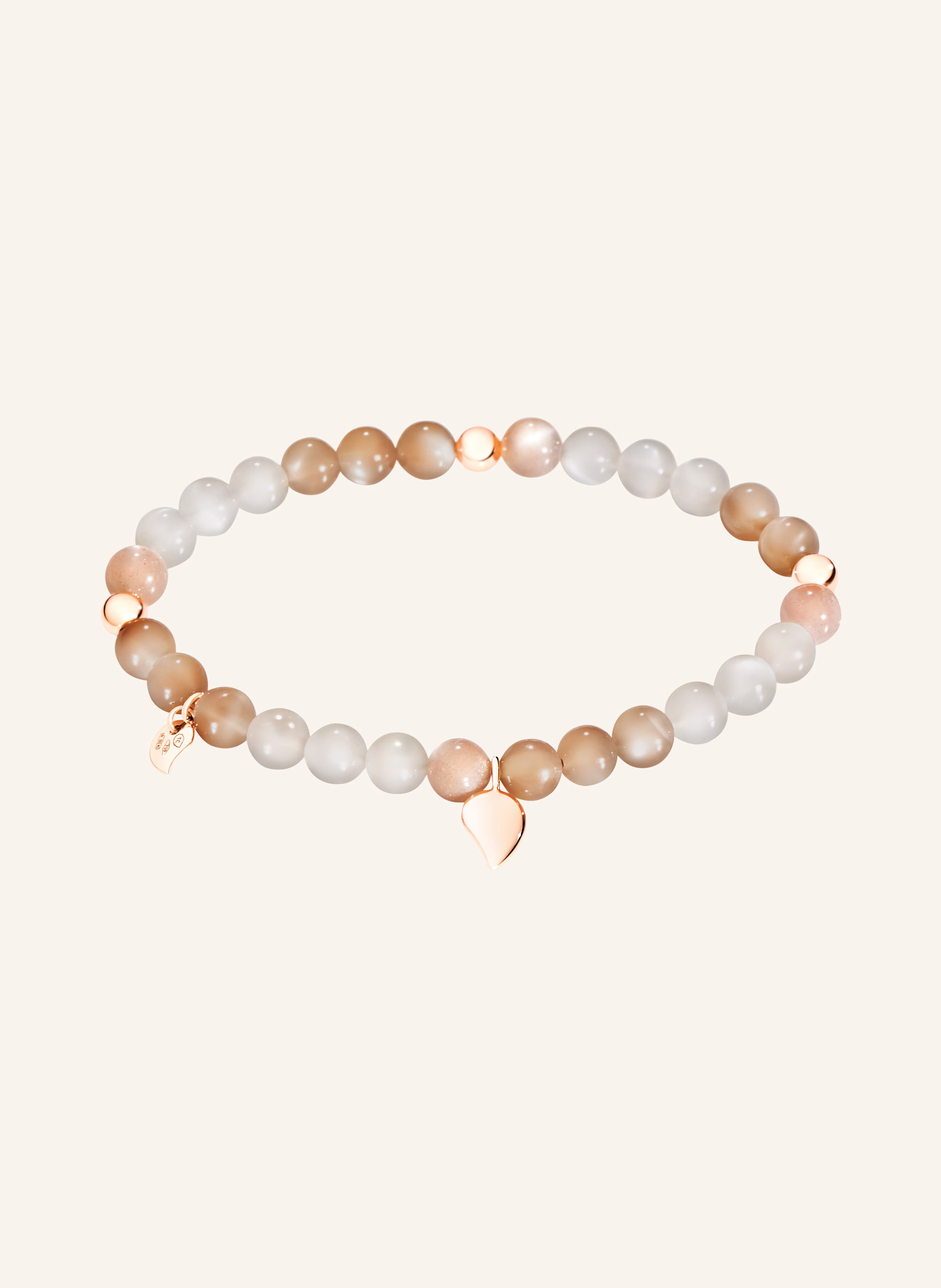TAMARA COMOLLI Armband BRACELET INDIA 'CAMEL' DROP MEDIUM aus 18 Karat Roségold und Mondsteinen