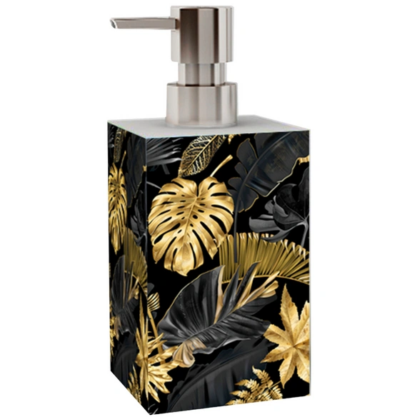 Bad-Accessoire-Set »Golden Leaves«, Gold, Rechteckig