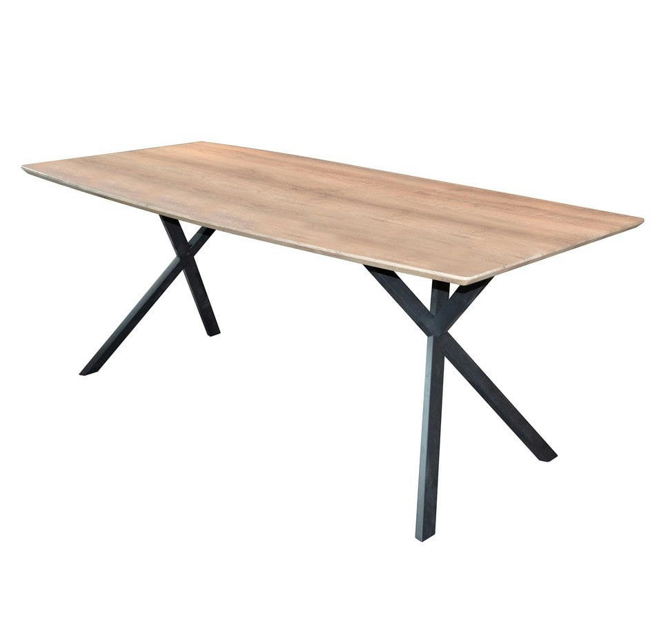 DELTA - Table repas effet Chêne L160