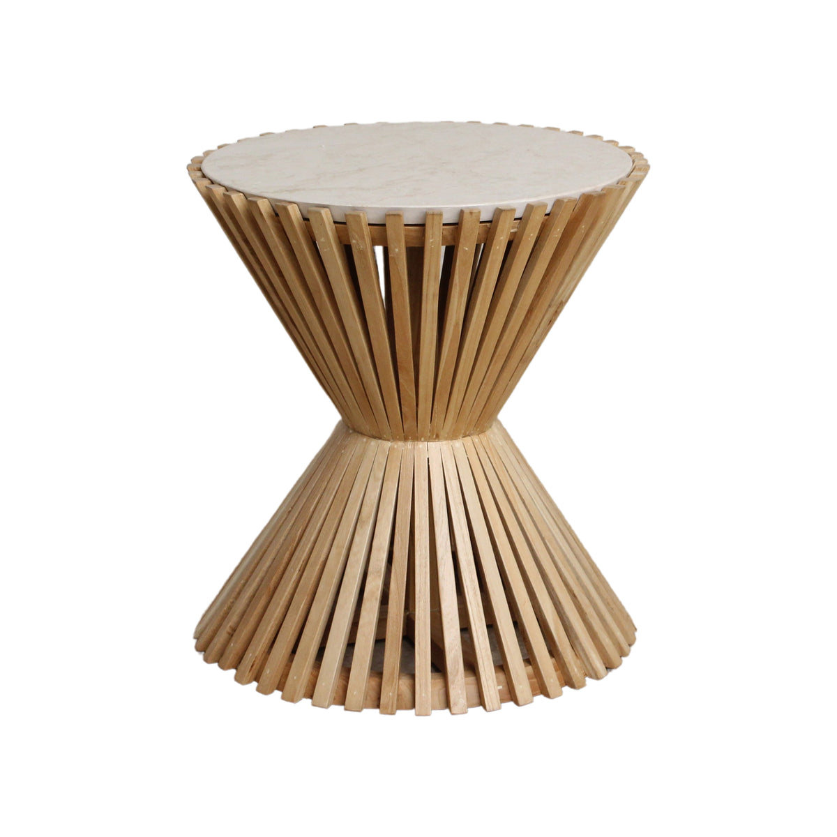 Raw materials bijzettafel Infinity Hourglass - marmer - 46x46x50 cm