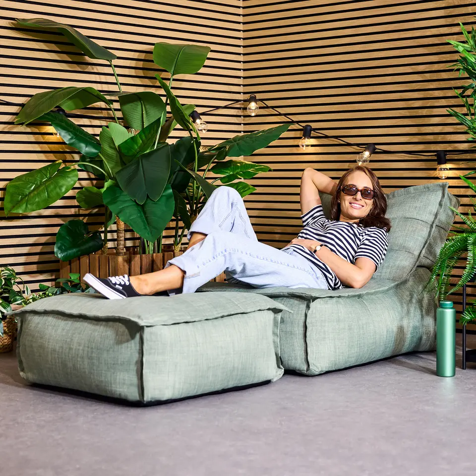 icon Zitzak Lounger en Poef Dolce - Zitzak Buiten - Saliegroen